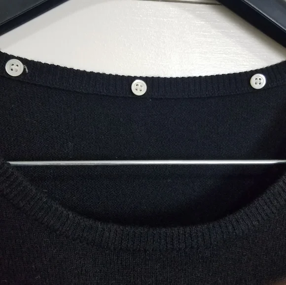 theory Black Merino Wool Shift Sweater Dress Small - Picture 5 of 8